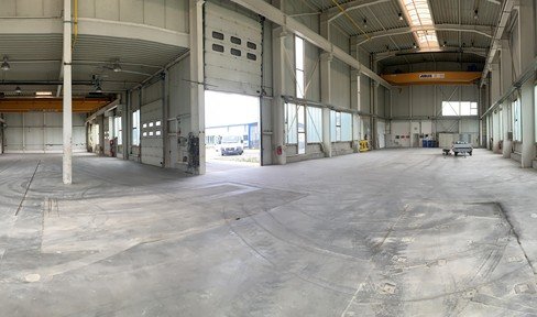 From private - TOP warehouse-production hall with 2 crane runways in Lindach for rent from 2025