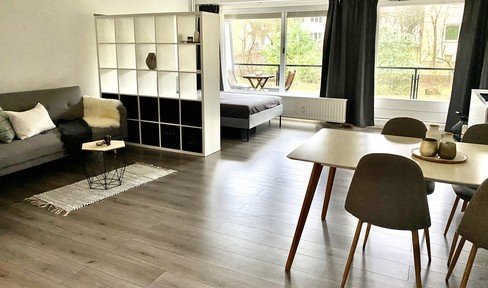 wunderschönes voll möbliertes 1 Zi. Luxus Apartment mit Schwimmbad, Sauna, Tiefgarage in Marienthal