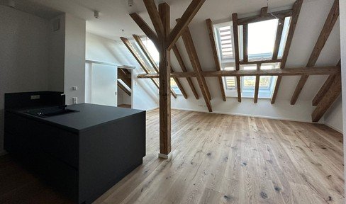 Exclusive, stylish top-floor apartment with old building charm in Wangen im Allgäu
