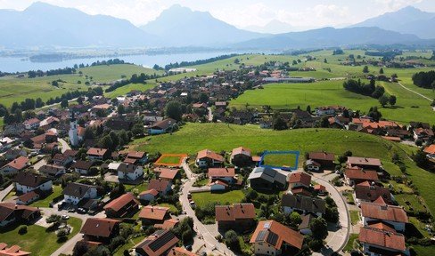 Allgäu, Rieden am Forggensee - Traumgrundstück - unverbaubare Sonnenlage