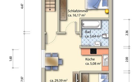 Pretty 3-room apartment in Freital-Wurgwitz
