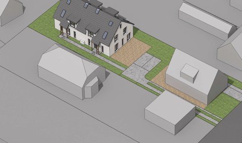 Doppelhaushälfte-Projekt mit Baugenehmigung: Grundstück und fertiges Projekt im Gesamtpaket