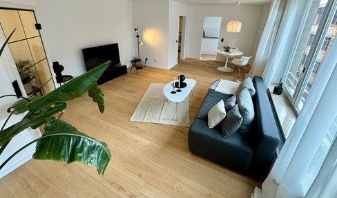 Ready-to-occupy, high-quality renovated terrace apartment on Morlaixplatz with underground parking space