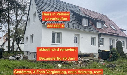 House in Vellmar + new heating + without estate agent
