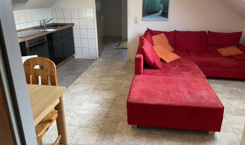 2-room attic apartment in Darmstadt
