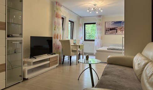 Stylish and beautiful fully furnished studio apartment next to the Siemens Campus (available from 1.8.)