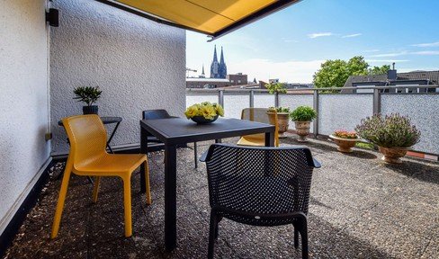 1.5 room with large roof terrace near HBF/Eigelstein