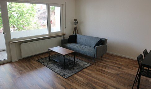 Furnished and rented 1.5 room apartment with balcony and garage in Stuttgart-Birkach