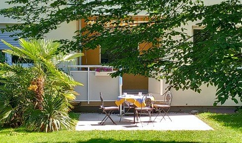 Bonn-Mehlem: commission-free, close to the river, 3-room apartment w. Loggia, terrace in spacious garden landscape