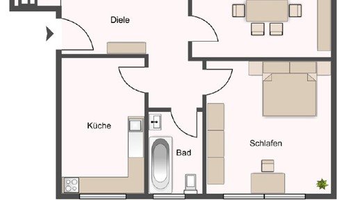 Living in green Düsseldorf - 4.5 room apartment in need of renovation