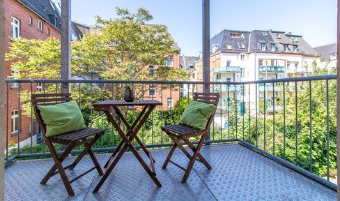 from private, from 1.8.: large beautiful furnished 2-room apartment with balcony / Nordvorstadt