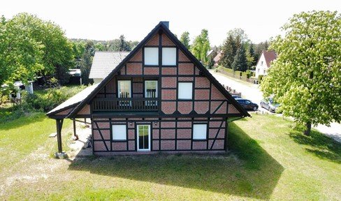 Fantastic, newly built half-timbered house with huge plot for sale!