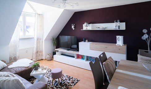 Duplex attic apartment in the south of Fürth, commission-free