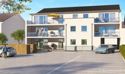 Family-friendly 4-room apartment on the ground floor with garden in Philippsburg OT Huttenheim