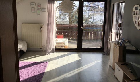 2.5-room attic apartment, fitted kitchen, bathroom, guest WC, roof balcony, parking space - Aichhalden