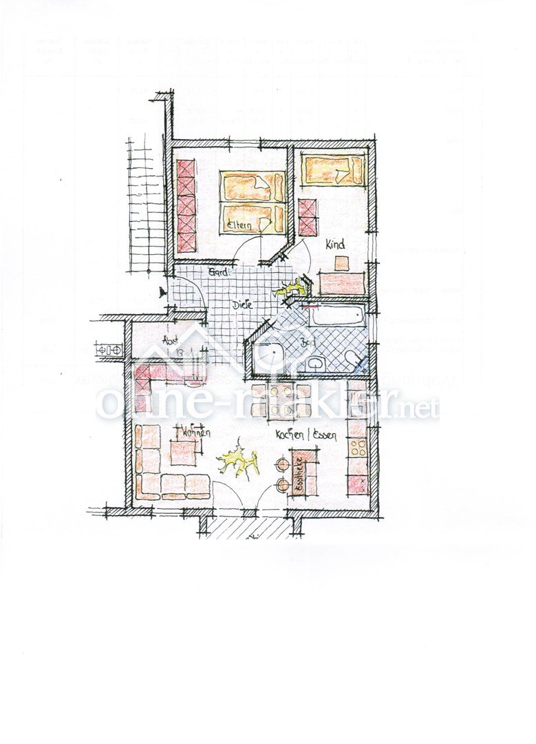 Neuwertige Moderne Helle 3 - 1/2 Zimmer Wohnung mit großen Balkon Sennfeld/Rempertshag